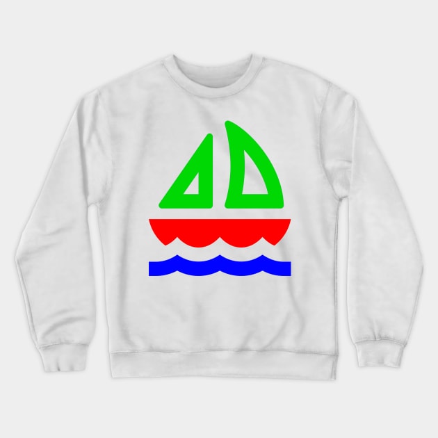 Sailing Boat for Yacht Sailors Crewneck Sweatshirt by McNutt